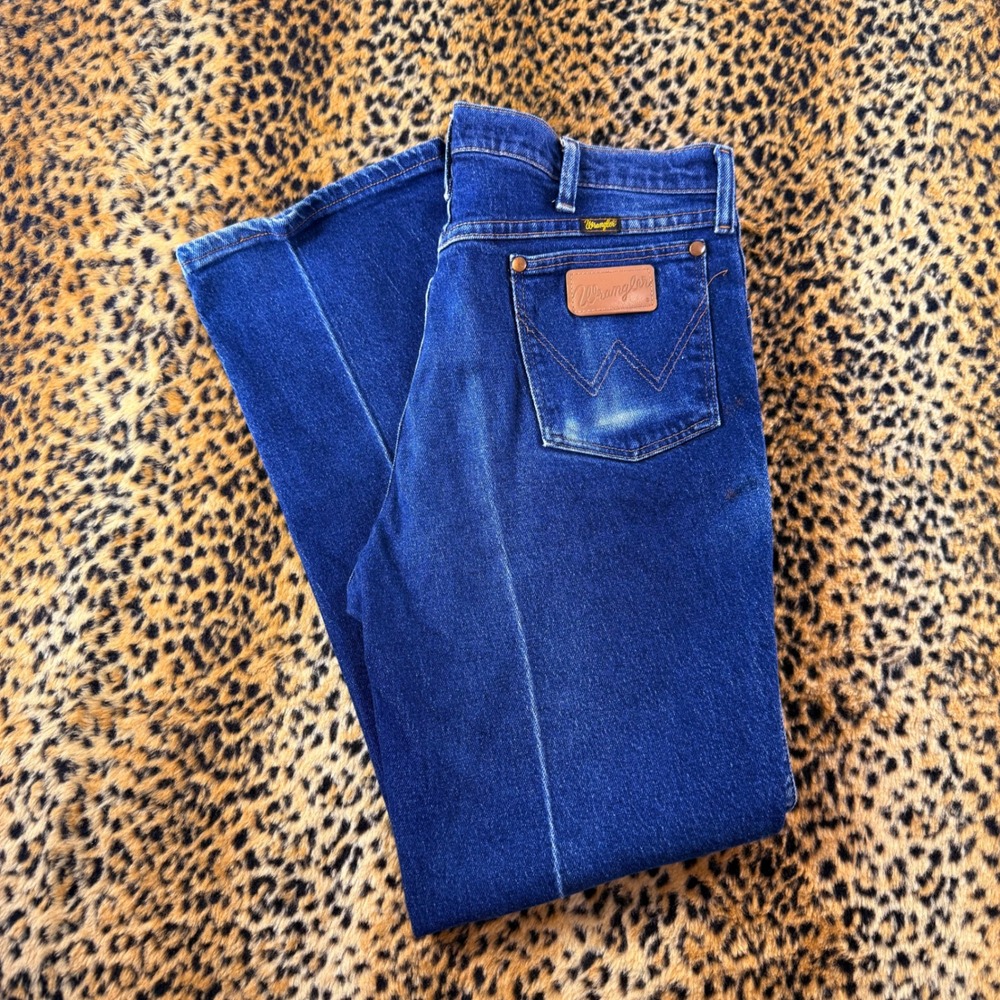 Wrangler Cowboy Cut 947STR Blue Jeans Mens 36x30 Vintage Straight Leg Denim